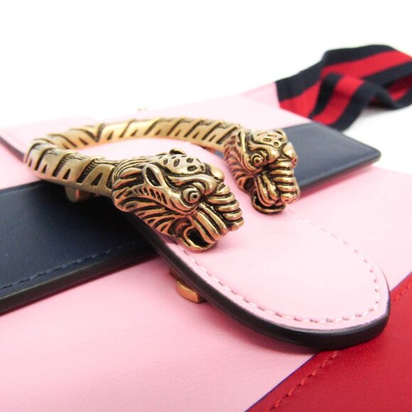 GUCCI Pink Leather Bamboo Shoulder Bag - Picture 8 of 16